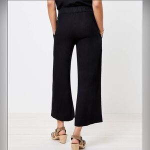 LOFT NWT Black Wide Leg Cropped Trousers